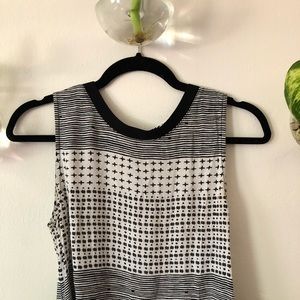 Madewell B&W Patterned Sleeveless Top